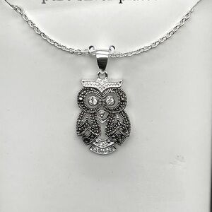 NEW Sparkle Allure Owl Necklace 18”
